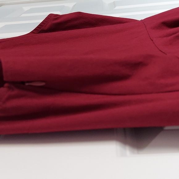 Express maroon button-up fit and flare dress with pockets, size 0 - Picture 4 of 7